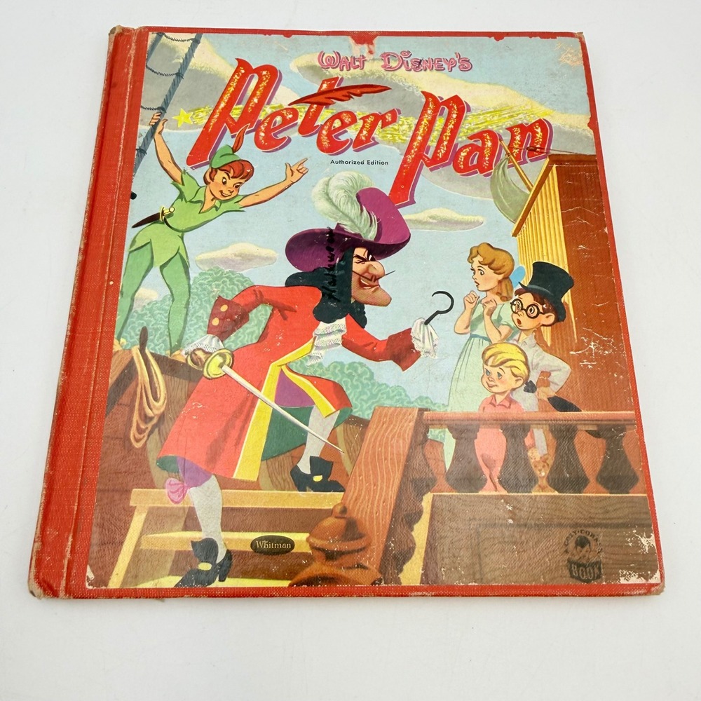 Vintage 1952 Walt Disney Peter Pan Whitman Authorized Edition Hardcover Book